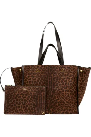 JÉRÔME DREYFUSS Sac cabas en cuir velours