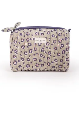 BINDI ATELIER Trousse de toilette léopard en coton