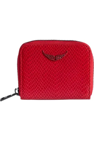 Zadig & Voltaire Porte monnaie en cuir brillant embossé