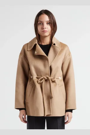 Bash Manteau ample col classique en laine mélangée