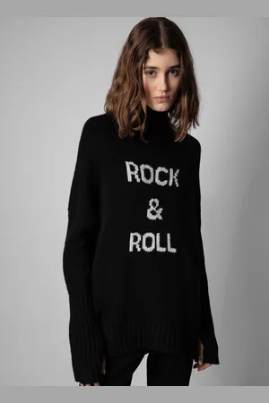 Zadig & Voltaire Pull col roulé à message en laine mérinos