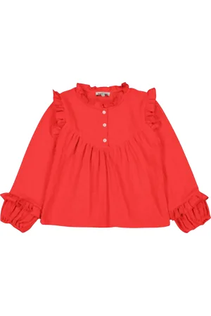 Petite Lucette Blouse col rond en gaze de coton bio