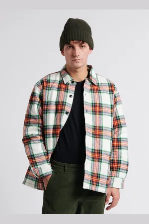 Edwin Veste col classique à carreaux en coton