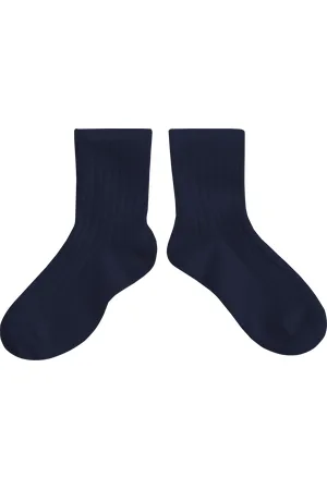 Collegien Chaussettes côtelées en coton mélangé