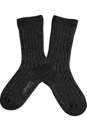 Collegien Chaussettes côtelées lurex en coton mélangé