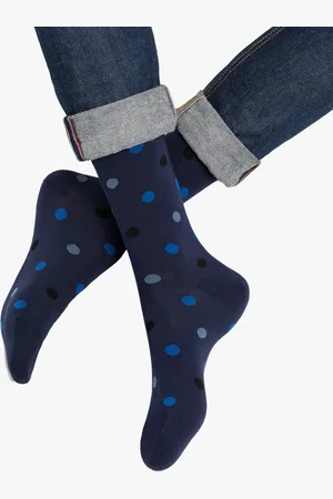 Bleuforêt Chaussettes jacquard pois en coton mélangé