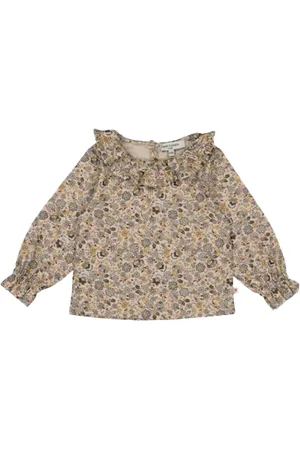 Petite Lucette Blouse col collerette imprimée en coton bio