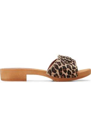 BOSABO Mules motif léopard en cuir