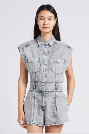 IRO Combishort col classique en jean