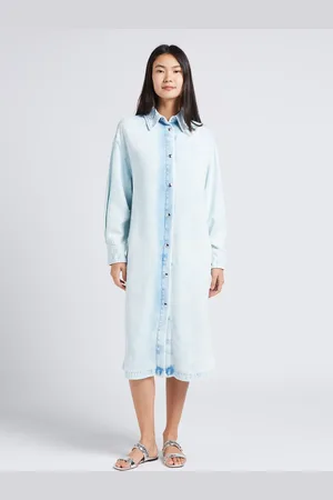 IRO Robe midi col classique en jean