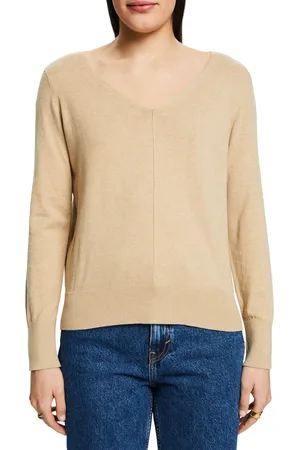 ESPRIT Pull Col V en coton