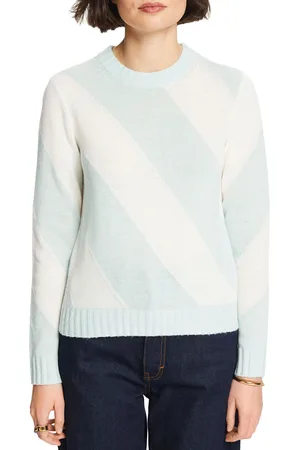 ESPRIT Pull col rond droit en laine et cachemire mélangé