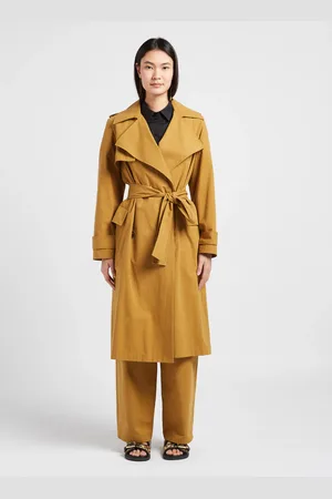 Attic and Barn Trench droit col tailleur en coton