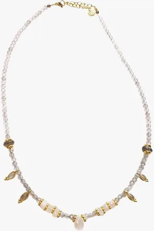 Ginandger Collier pierre de lune et labradorite