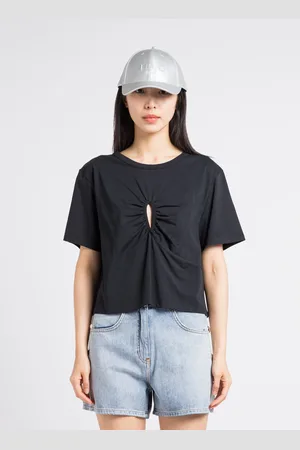 IRO Tee-shirt ouvert avec fronces en coton