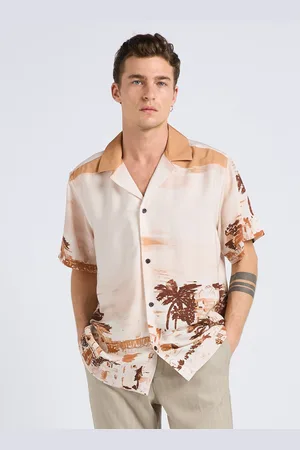 Les Deux Chemise droite à col cubain