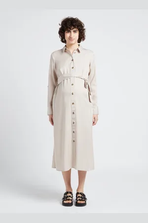 Séraphine Robe chemise de grossesse satinée
