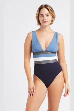 Livia Maillot de bain 1 pièce bande tricolore