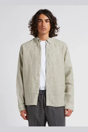 Les Deux Chemise col américain rayée en lin