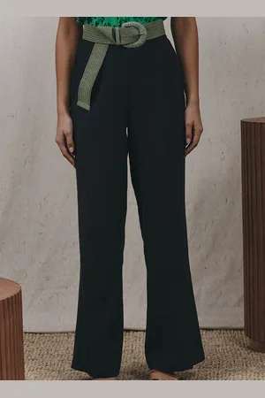 GRACE ET MILA Pantalon flare en lin mélangé