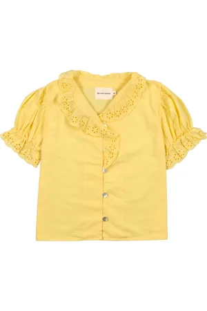 The New Society Blouse Col V brodée en coton