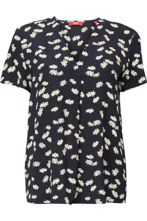 ESPRIT Blouse fluide Col V imprimée