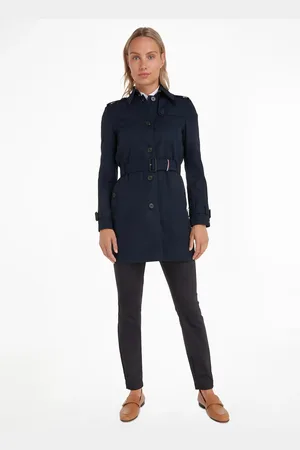 Tommy Hilfiger Trench-coat droit en coton bio