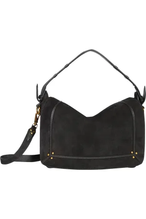 JÉRÔME DREYFUSS Sac besace en cuir velours