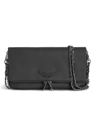 Zadig & Voltaire Pochette en cuir chaînes en métal