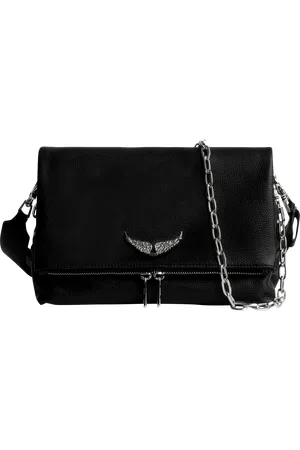 Zadig & Voltaire Sac pochette en cuir zippé