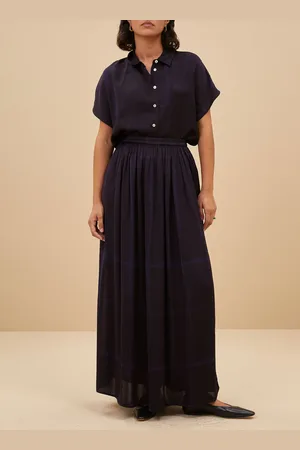 BY-BAR Jupe longue taille haute imprimée