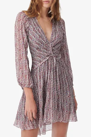 IRO Robe courte drapée et imprimée