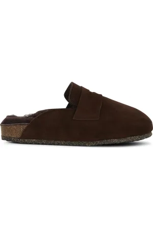 BOSABO Sabots fourrés en cuir velours