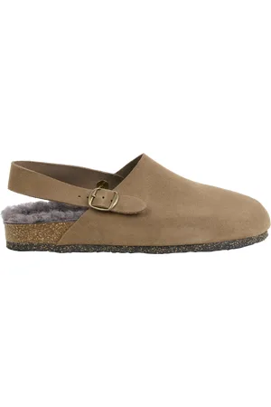 BOSABO Sabots plats en cuir velours