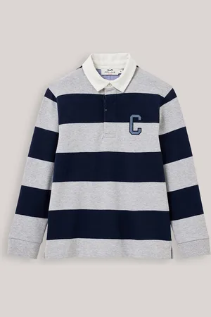 CYRILLUS Polo-rugby rayé en coton biologique