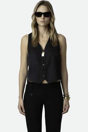 Zadig & Voltaire Gilet de costume Col V en satin