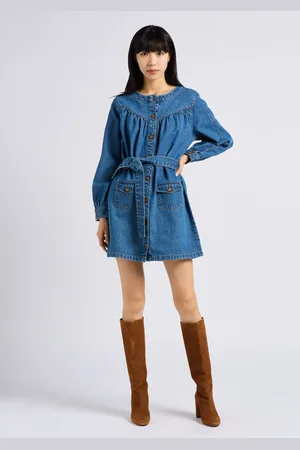 Emile et ida Robe chemise courte en denim