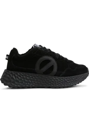 No Name Baskets basses compensées en cuir velours