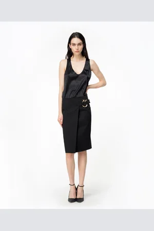 Pinko Jupe mi-longue technique avec boucle effet piercing