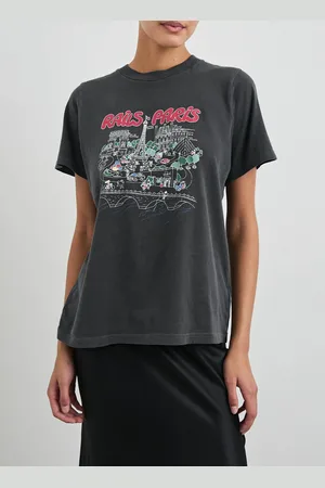 Rails Tee-shirt droit col rond sérigraphié en coton