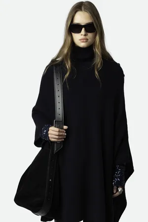 Zadig & Voltaire Poncho col montant en cachemire