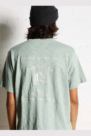 Les Deux Tee-shirt col rond brodé en coton flammé