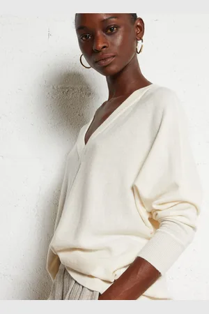 KUJTEN Pull oversize Col V en cachemire