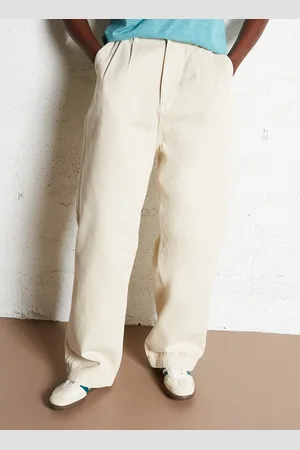 Bellepiece Pantalon droit taille haute en coton