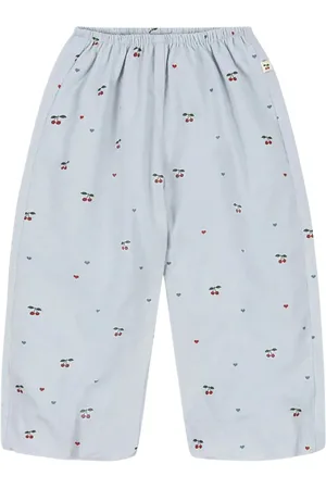 Konges Sløjd Pantalon large brodé en coton bio