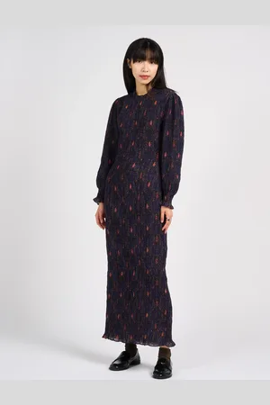 Antik Batik Robe longue droite à col rond