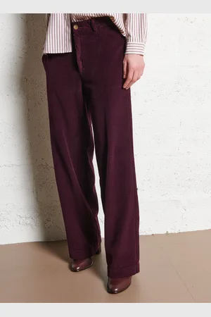 Bellepiece Pantalon droit en velours cotelé