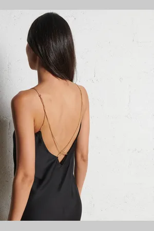 Bash Robe midi cintrée satinée