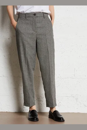 Bellepiece Pantalon droit en laine mélangée
