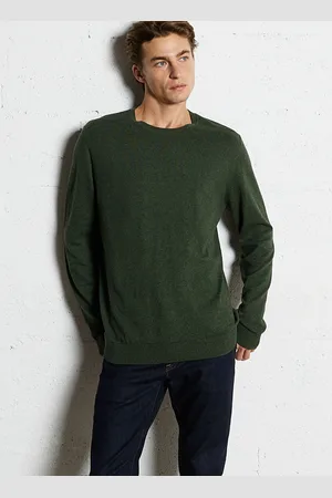 SELECTED Pull col rond en coton